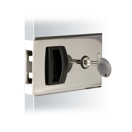 SOUTHCO Flush Sliding Door Latch - Square - Aluminum MF-01-110-60